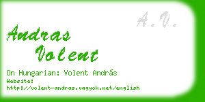 andras volent business card