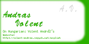 andras volent business card